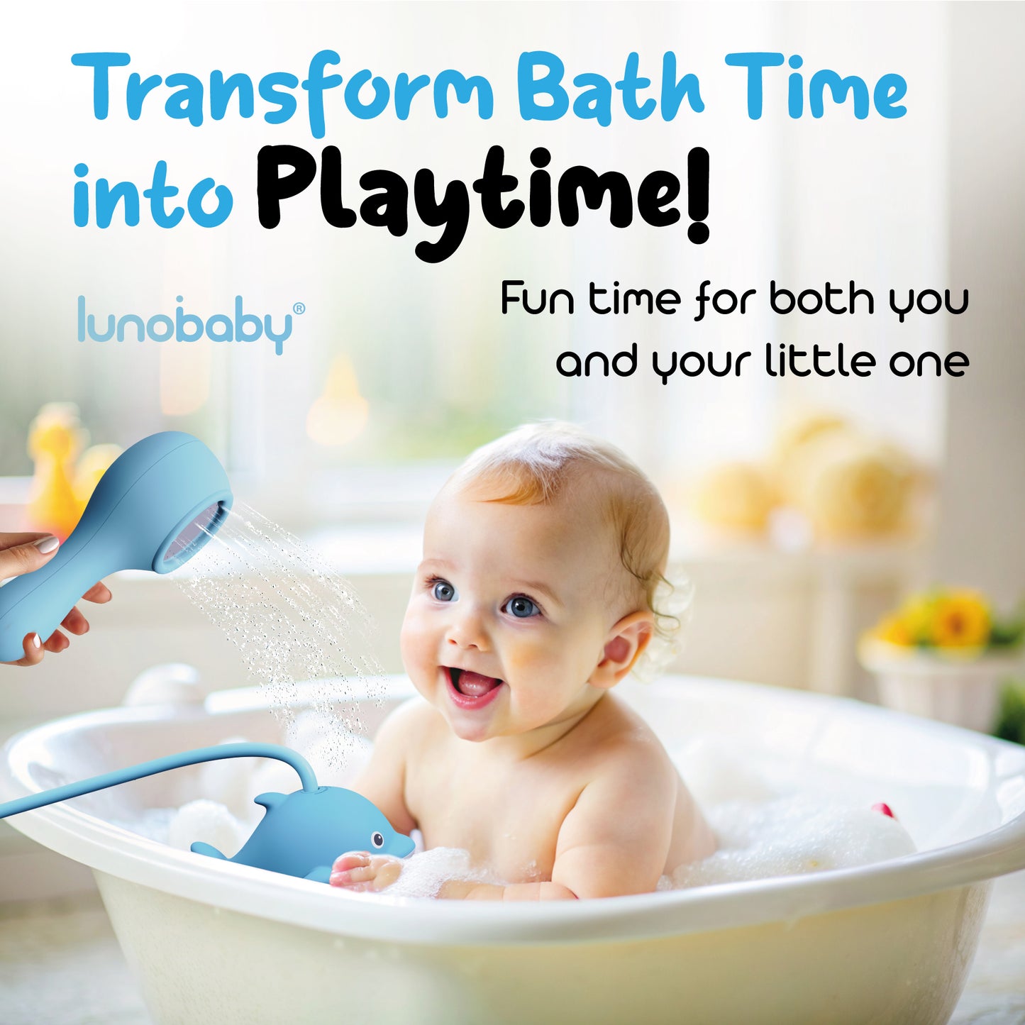 Lunobaby Rechargeable Baby Bath Shower Head