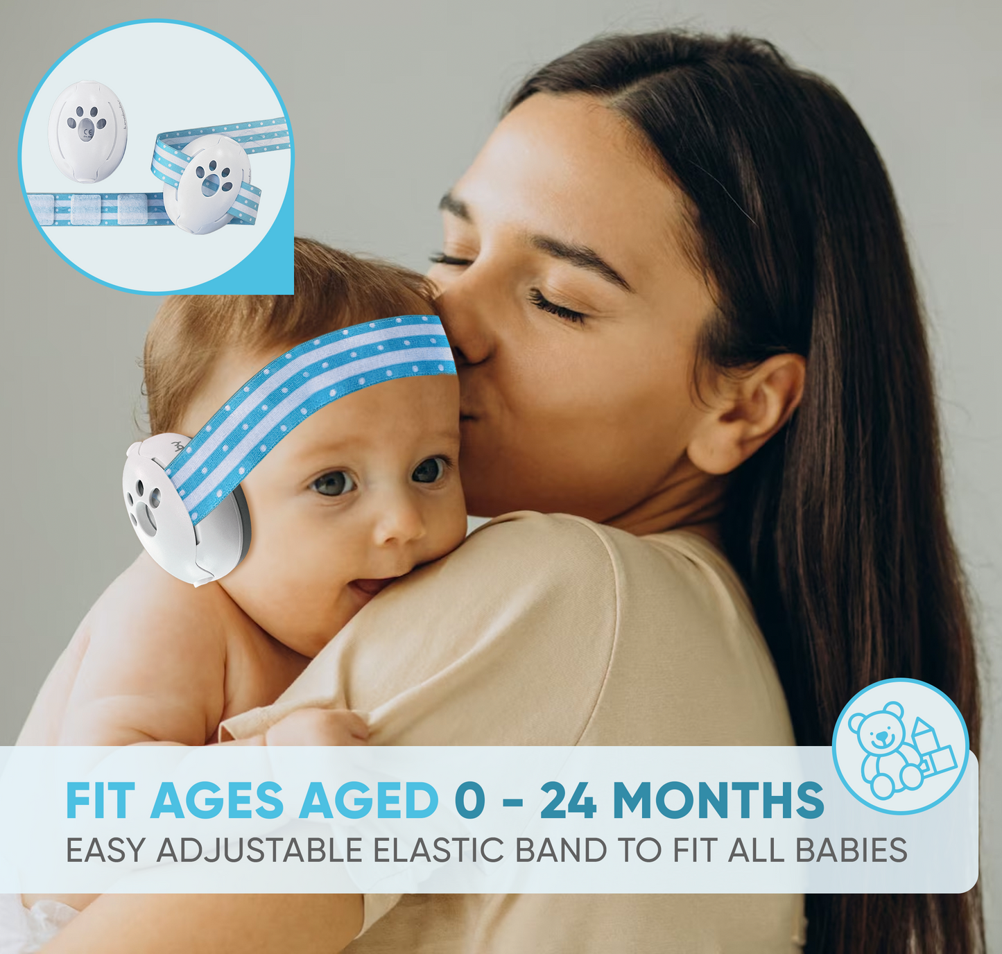 Lunobaby Baby Ear Muffs (with a Free Drawstring Bag!)