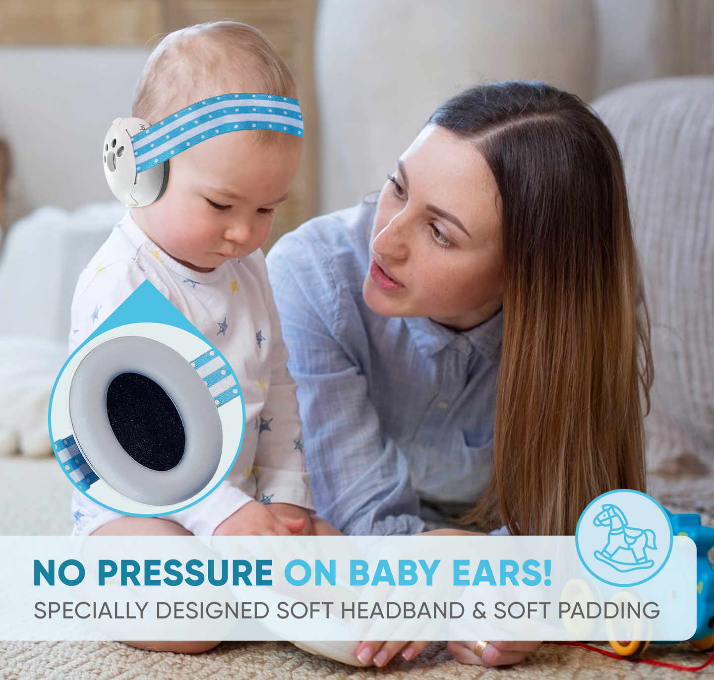 Lunobaby Baby Ear Muffs (with a Free Drawstring Bag!)